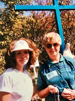 Debi and her Aunt Eileen at the Blue Cross