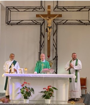 Fr. Ray celebrating Mass in Tihaljina