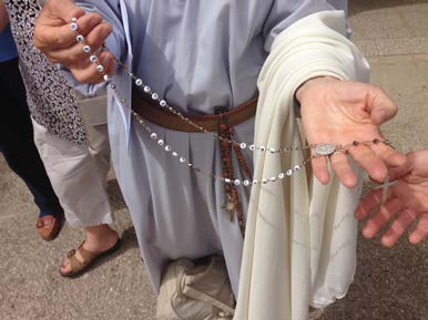 A rosary listing the 5 stones, blessed by a
priest and by Our Lady