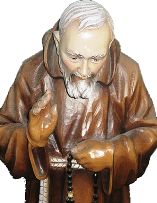 Saint Pio statue in a store in Medjugorje