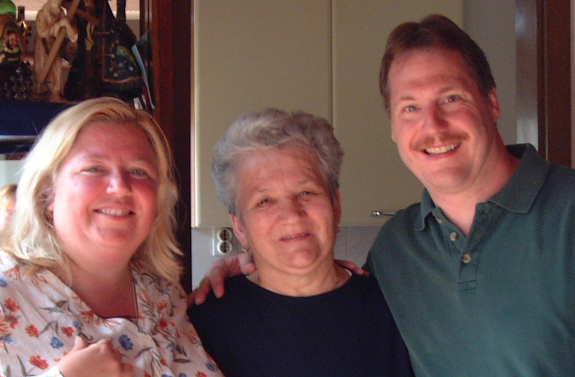 Steve and his wife Ana with Vicka's mother